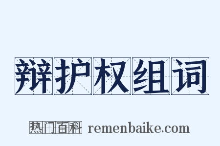 辩护权组词是什么意思的图片